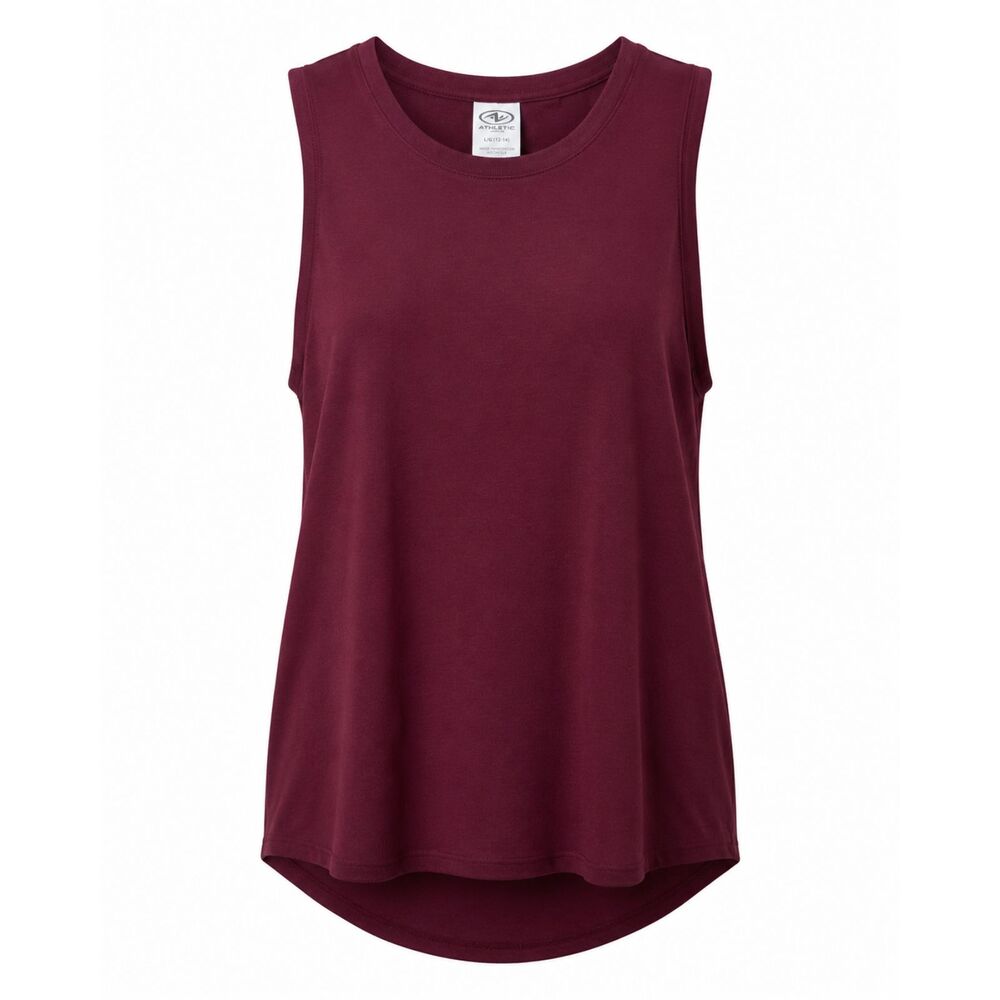 Athletic Works Womens Large Maroon Sleeveless Tank Top Casual Activewear